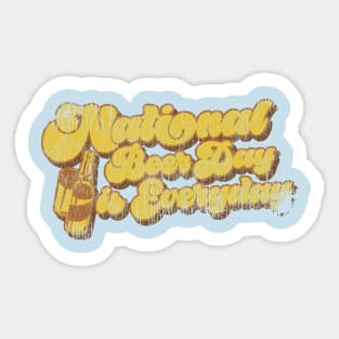 Vintage Distressed National Beer Day is Everyday Sticker